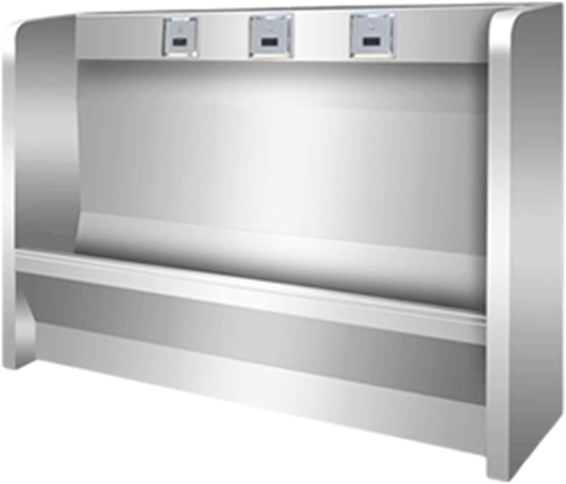 Premium 304 Stainless Steel Urinal Trough for Men, Wall-Mounted 100cm Model with Touchless Sensor Flush, Ideal for Airports, Shopping Centers, Offices, and Public Toilets(100cm)
