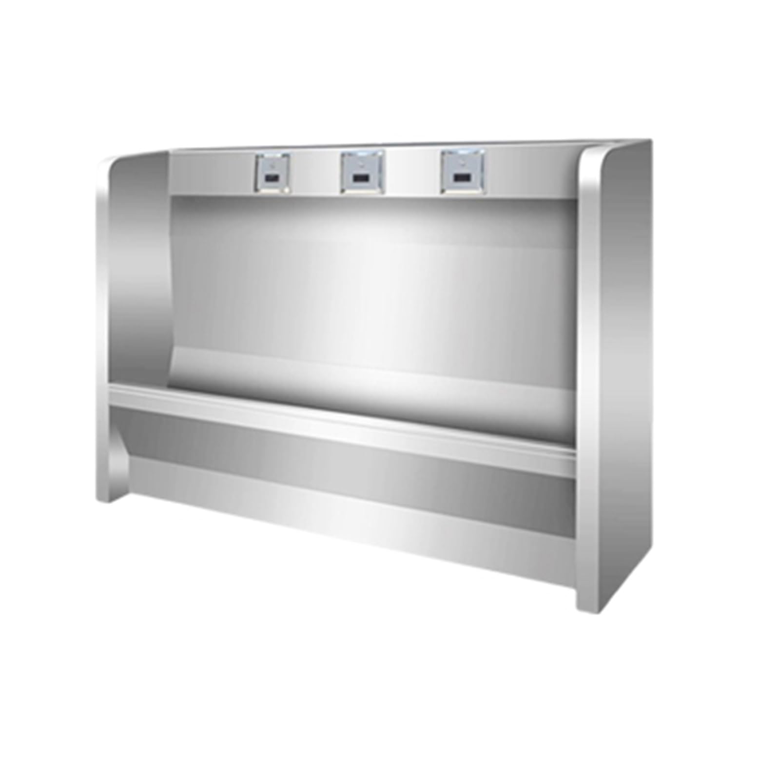 Vaschetta per orinatoio in acciaio inox, con sensore touchless, montaggio a parete, 100 cm, ideale per aeroporti, centri commerciali, uffici e bagni pubblici