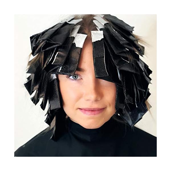 Framar Back in schwarz geprägte Aluminiumfolie, Folie, Papier für Haarfarbe, Haarfarbe, Medium, 320 m – Bild 7