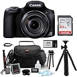 Canon PowerShot SX60 HS 16.1MP Digital Camera with 65x Optical Zoom and WiFi + 64GB Card + Camera Bag + Battery and Charger + Tripod + Card Wallet + Wrist Strap + Cleaning Kit + Accessory Bundle