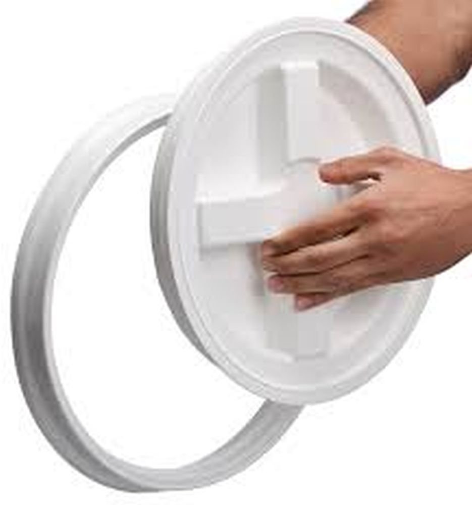 5 Gallon White Gamma Seal Screw Top Removable Lid- 6 Pack product thumbnail 5