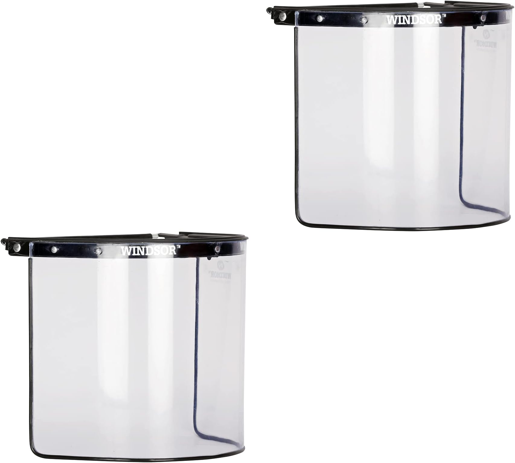 Windsor Spring Loaded Face Shield Set Of 2 pcs (8X16 Inch,Black)