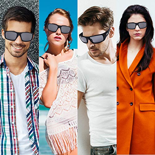 Reki Polarized Sports Sunglasses for Men Women Cycling Running Driving Fishing (Black With Grey Lens)4