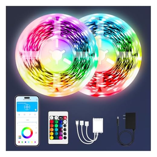 dalattin Bluetooth Led Lights for Bedroom 100ft,Smart Led Strip Lights with App Control Remote Control, RGB LED Light Strips,Music Sync Color Changing Room Decoration Party, (2 Rolls of 50ft)
