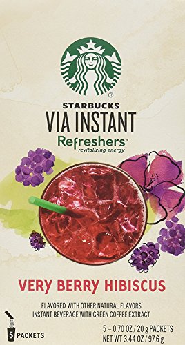 Starbucks VIA Refreshers Very Berry Hibiscus (3 Pack/Boxes) 15 Packets Total