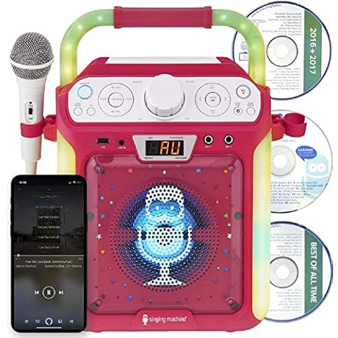 Singing Machine SML682BTP Bluetooth Karaoke System Cover