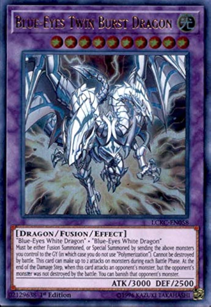 Amazon.com: Yu-Gi-Oh! - Blue-Eyes Twin Burst Dragon - LCKC
