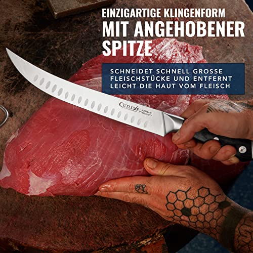 Foto von Cutluxe Metzgermesser 25cm – Fleischermesser Dönermesser Schinkenmesser Schlachtermesser Tranchiermesser Küchenmesser – Ergonomisches Design & Extrem Scharf – Artisan Serie