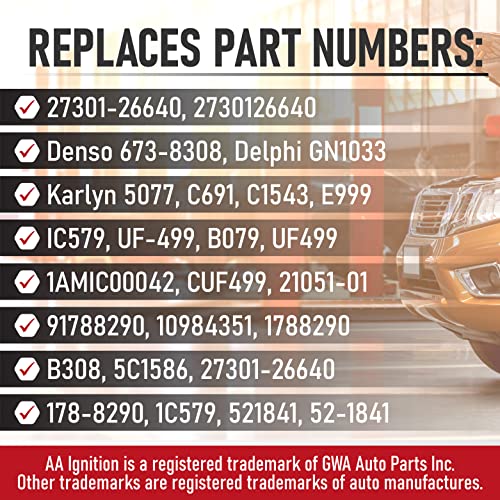 Ignition Coil Pack Set Of 4 - Replaces 27301-26640 - Compatible With Hyundai Accent, Kia Rio, Rio5-2006-2011 Models #TOP2