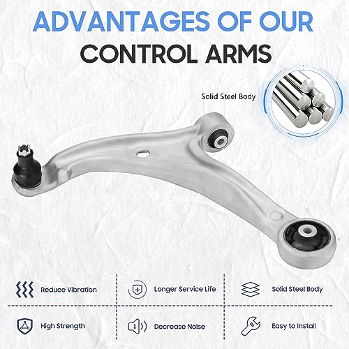 Front Lower Control Arms & Ball Joints Inner Outer Tie Rods Sway Bar Links Suspension Kit Replacement for Honda Odyssey 2005-2010(8pc) by ILONPA - Used condition - Image 3
