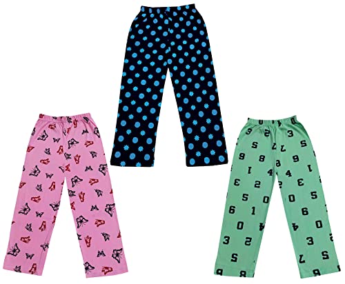 Image of KAYU Kid's Boy's and Girl's Printed Cotton Regular Fit /Track Pant |Pyjama [Pack of 3]