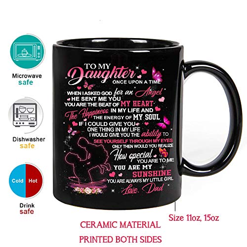 Perfectostore Dad To Daughter Mugs - Father And Daughter Mugs From Daddy On Birthday, Mothers Day, Fathers Day, Graduation, Valentines Day, Anniversary Coffee Cup (Dark) #TOP1