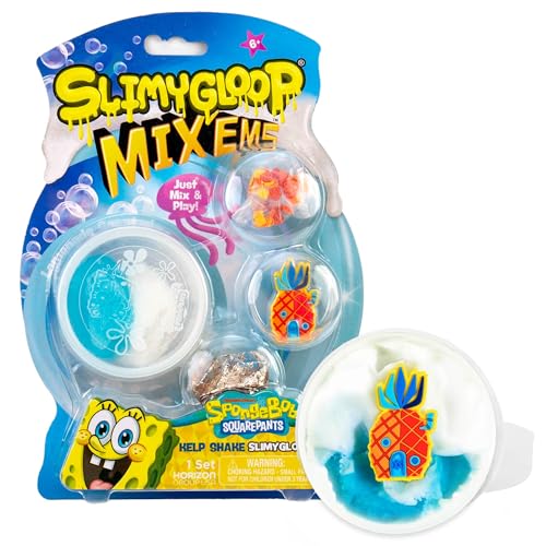 Spongebob Squarepants™ Kelp Shake SLIMYGLOOP Mix’EMS, Lemonade-Scented Cloud Slime with Mix-Ins