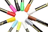 Noble Quality Premium Grade Liquid Chalk Markers – Super Useful Versatile Large Combo Pack With Reversible Tips - 12 Chalkboard Liquid Chalk Markers (Multi-Purpose 9 of 6mm & 3 of 3mm Chalk markers)