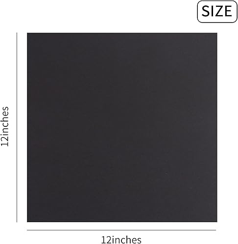 Miniatura 2 de Paquete de 100 tarjetas de papel grueso en blanco para invitaciones, tarjetas de felicitación, postales, fotos, papel grueso de 250 GSM (negro, 12 x