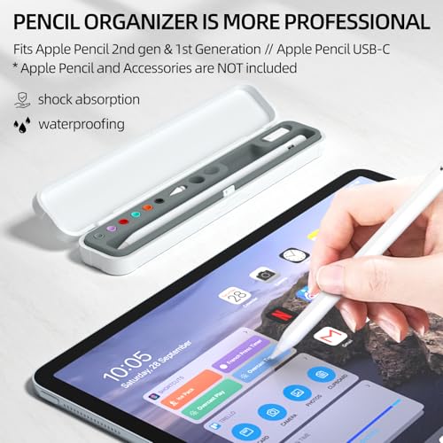 Image of AZF Hard PC&Silicone Magnetic case for Apple Pencil case(2nd Generation /1st Gen / (USB-C) and Samsung Galaxy S-Pen Series Pencil Protection Carrying Case. (Gray)