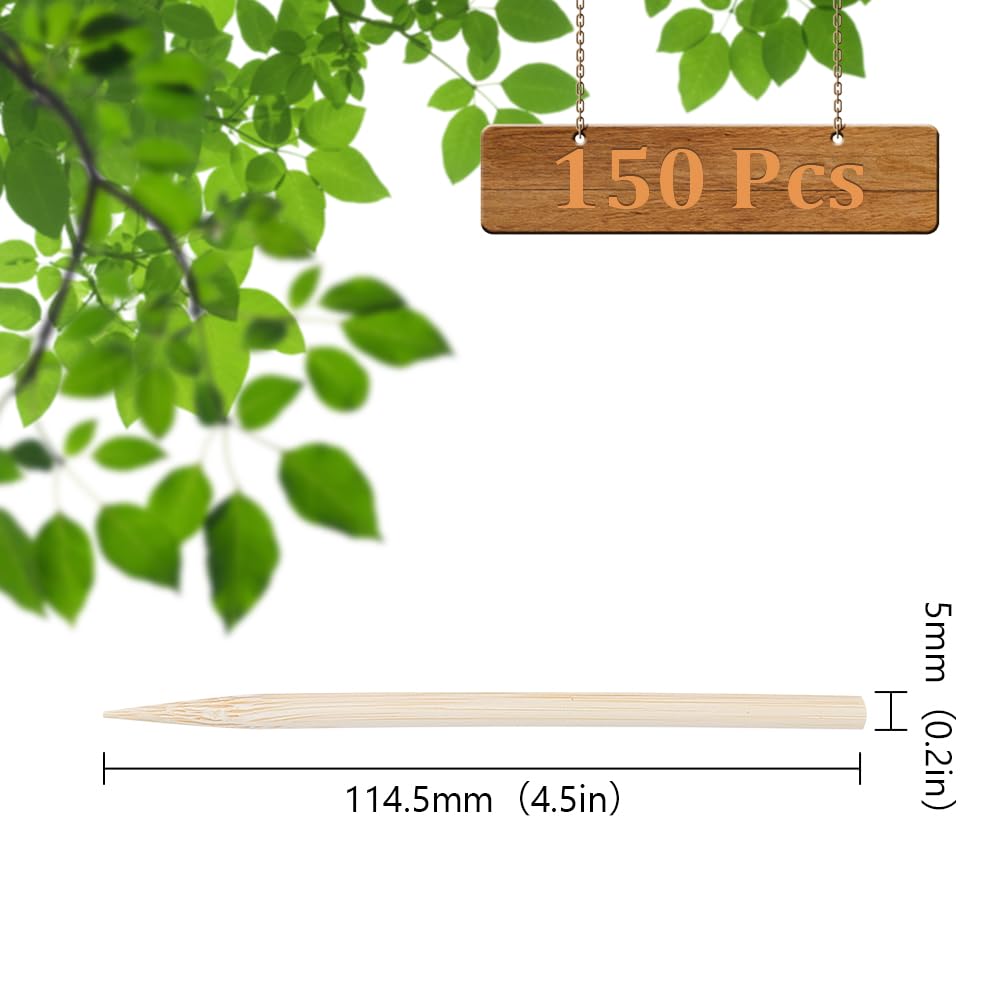 GOMAKERER 150 Pcs Wooden Art Styluses, Wood Sticks Scratch Art Stylus Heavy Duty Wooden Stylus Scratch Sticks for Crafting Students