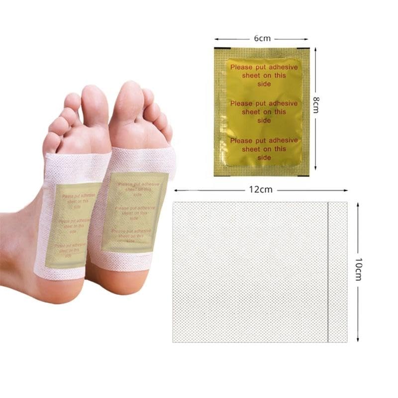 Image of Crasts Foot patch (Pack of 10) Herbal And Gentle Ingredient Detox Foot Pads, Natural Ingredients for Sleep Aid, Pain Relief, Toxin Removal with Bamboo Vinegar and Acupoint Micro-Massage Technology