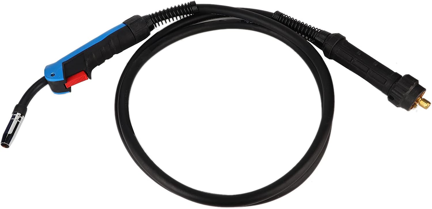 Lightweight Gas Shielded Welding Torch, Ergonomic Handle, MB15 Euro Connector9.8ft with Sturdy Construction for Long Service Life