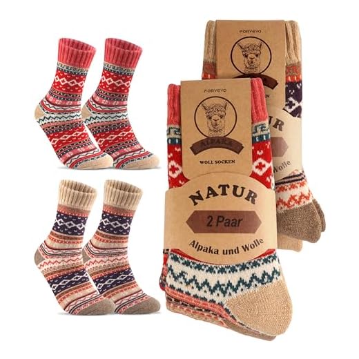 FORVEVO 4 Paar Alpaka socken Damen Herren,Warme Wollsocken,Weiche Wintersocken Stricksocken Weihnachtssocken für Damen（Multicolor01,M）