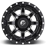 Bundle-9-Items-Fuel-Maverick-Black-14-Wheels-295-Swamp-Lite-Tires-4x156-Bolt-Pattern-12mmx15-Lug-Kit