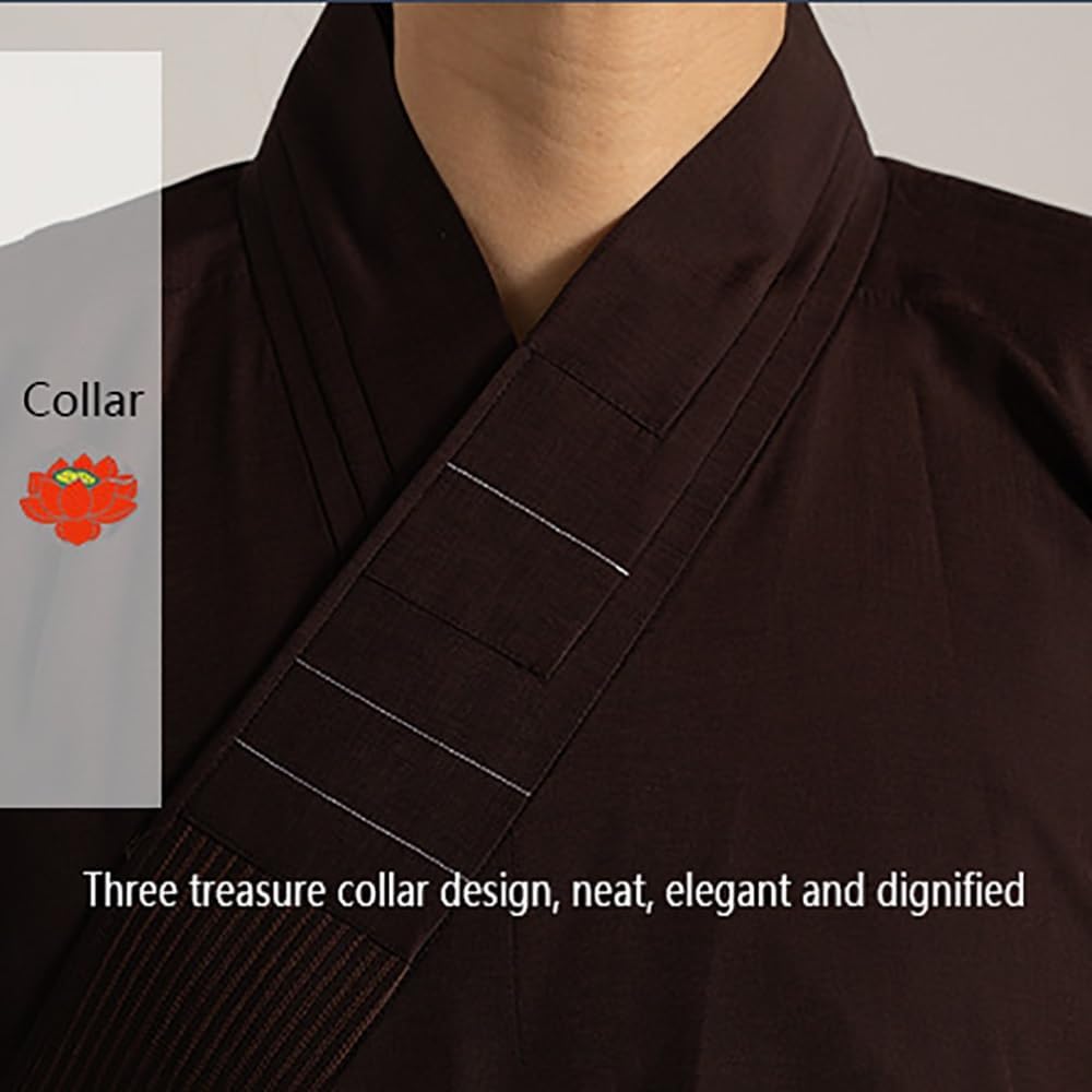 Women's Men's Monk Robe Traditional Buddhist Meditation Monk Clothes Loose Comfortable Prayer Outfit