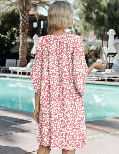 Image of Zeagoo Womens Summer Dress Casual Ruffle Tiered Floral Square Neck Sundresses Beach Boho Mini A-line Dress 2026 with Pockets