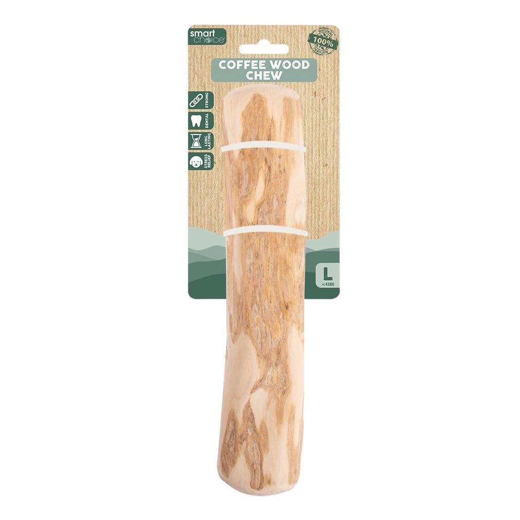 YöL Large Coffee Wood Dog Chew Long Lasting Stick For Puppies Older Dog Stress Relief Dental Care Chewing Muscle Training