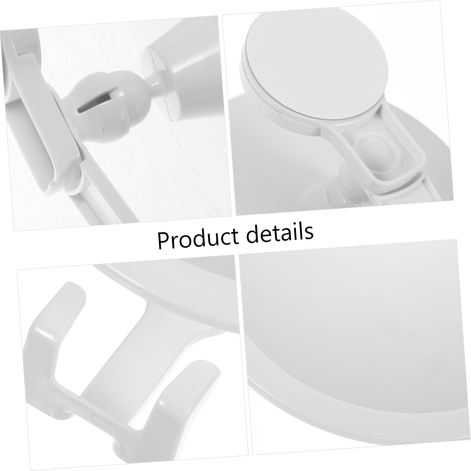 Plastic Bathroom Mirror with Hook, Punch Free Suction Mount