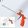 XUBX Foam Gun, Professional Foaming Gun, Heavy Duty PU Expanding Foam Gun Spray Application Applicator Caulking Gun, Sealant Foam Dispensing Gun, Metal Spray Foam Gun,Red