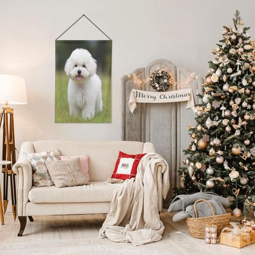 Drapeau de maison Bichon Frisé en polyester premium, impression double face haute définition - 8