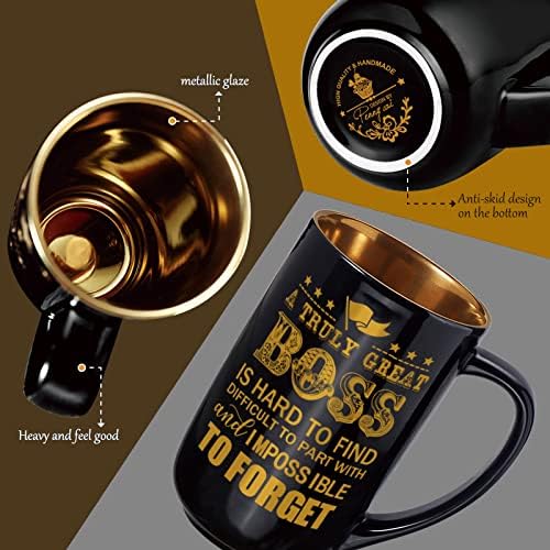 Doublewhale Best Boss Gifts A Truly Great Boss is Hard to Find Difficult to Pert with and Impossible to Forget 18 oz Ceramic Coffee Mug Gift Box