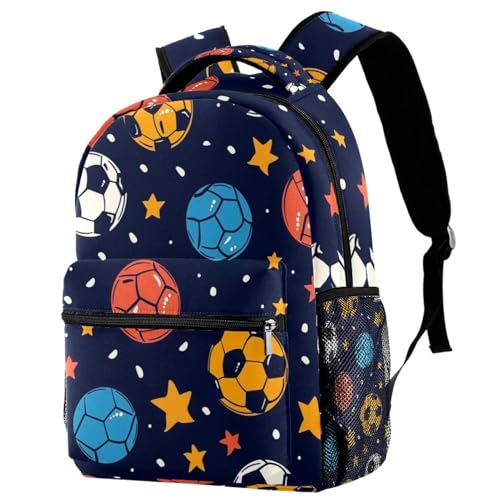 Sac à dos d'école de football avec porte-bouteille latéral et bretelles ergonomiques confort