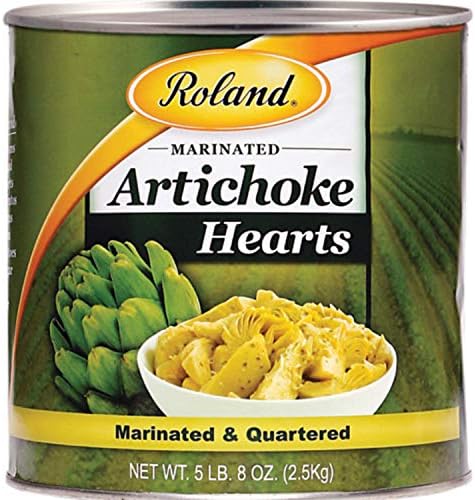 Roland Foods Marinated Quartered Artichoke Hearts, Specialty Imported Food, 5 Lb 8 Oz Can
