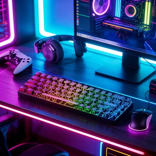 Image of ZORBES130-Key Custom Topographic Keycaps, Fashion Contour Line Design,Minimalist Line Backlit Mechanical Keyboard Gaming Keboard Keycap Set