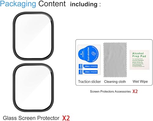 Miniatura 7 de Suoman Paquete de 2 fundas para Apple Watch Ultra 321 de 1.929 in, impermeables, ultrafinas, cobertura completa, de metal de vidrio templado, color