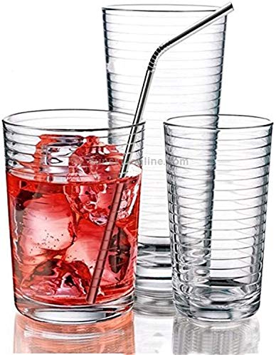 Pailles Sans BPA Réutilisable en Acier Inoxydable. Lot de 6 Pailles en Métal Réutilisables Résistantes Respectueuses de l'environnement avec 2 Brosses de Nettoyage Pour des bouteilles, verres, boissons douces et cocktails, etc. chauds ou froids. Pratiquement incassable, Plus facile à laver et plus solide que du plastique ou du verre et sans BPA Cover