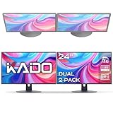 Kado Dual Monitor Setup - 2-Pack 24' 1920x1080 Computer Monitor 75Hz VESA Mount HDMI Office Gaming Built-in Speakers (E24 Dual Series)