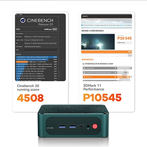 Beelink Ser6 Mini Pc, Amd Ryzen 7 7735Hs (6Nm,8C/16T) Up To 4.75Ghz, Amd Radeon 680M 12Core 3.2Ghz, 32G Ddr5 4800Mhz+500G, 4K@60Hz Triple Display,Wifi6/Bt5.2/Lan 2.5G/ Mini Game Computers #TOP4