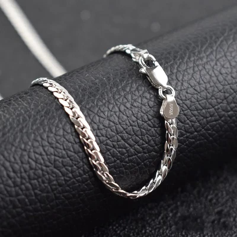 Collier argent S925 3MM anti-allergie : solution chaîne de cou durable pour peau sensible