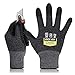 DEX FIT Gants de Travail Cru553 Résistants aux Coupures Niveau 5, Adaptation 3D Confortable Extensible, Agrippants Nitrile Durable, Smart Touch, Fins Légers, Lavables, Noir Gris 8 (M) 1 Paire