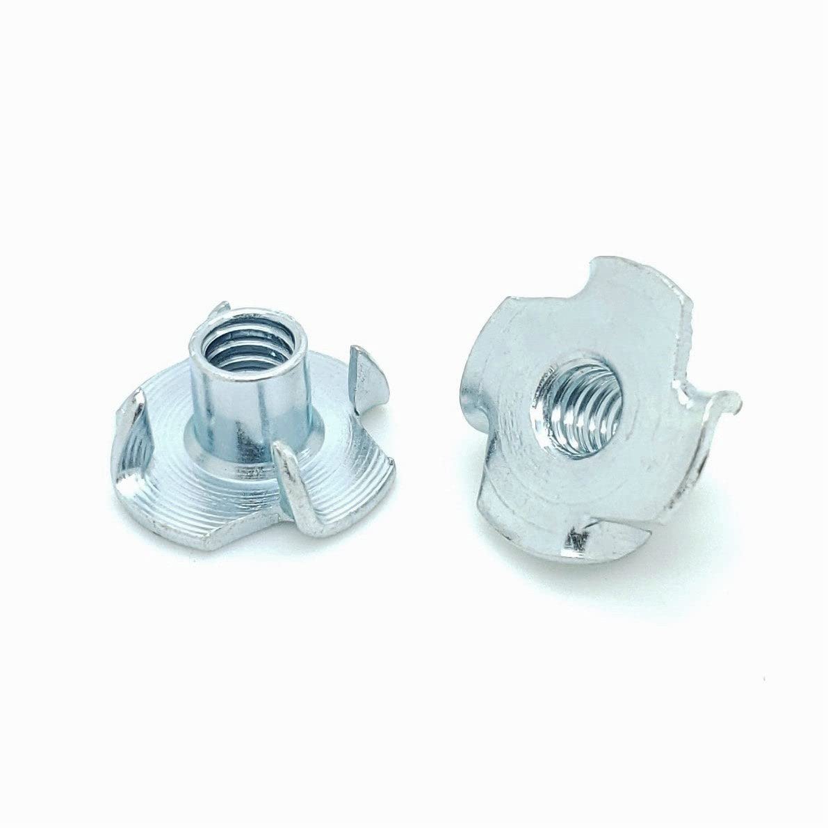 200 Qty 1/4-20 x 5/16" Zinc Plated Four Prong Tee Nuts (BCP681)