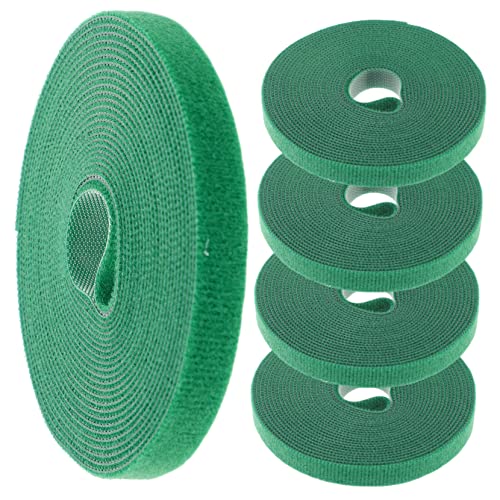 BELLIFFY Cable Tie Strips Hook and Loop Tape 5 Rolls Heavy Duty Gardening Tape Wire Covers for Home Office