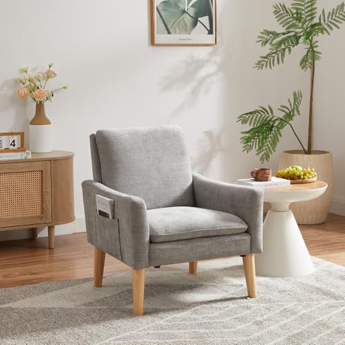 【URBAN】マイクロ ポケットコイル ソファ 収納ポケット付き 1人掛け グレー 幅約71cm 天然木 清潔感 ひとり暮らし シンプル 北欧 天然木脚 おしゃれ SK-3138-1P