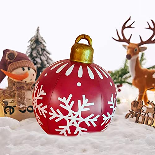 leititg Decorações de Natal gigantes Bola inflável de PVC com bomba, decorações infláveis de Natal p