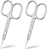 AOMIG Cuticle Nail Scissors, 2PCS Sharp Curved Scissors, Multi-Purpose Stainless Steel Beauty Scisso