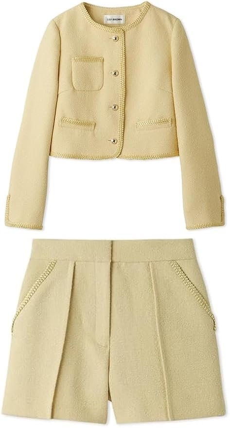 Amazon | [リリーブラウン] ラメツイードジャケット LWFJ251128