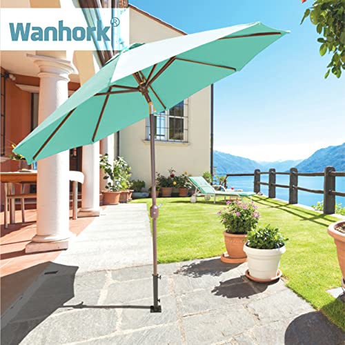 Wanhork Φ2 Heavy Duty 201 Stainless Steel Patio Umbrella Bracket (For Φ1.5-2" Umbrella Insert). For Outdoor Ground Fixing Parasol Base Bracket (Black) #TOP5