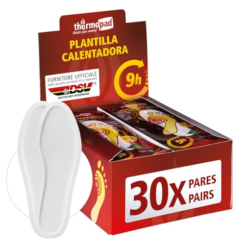 THERMOPAD Plantillas calentadora S (36-37) - 30 Pares - Calor Natural hasta 8 Horas - para Todos los Zapatos - Activado por Aire inmediatamente