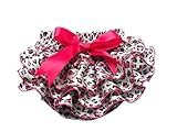 Material: satinado DELEY Muchachas del niño de la impresión del Leopardo de la Colmena Bloomers Bragas pañal Cubiertas Rosa M